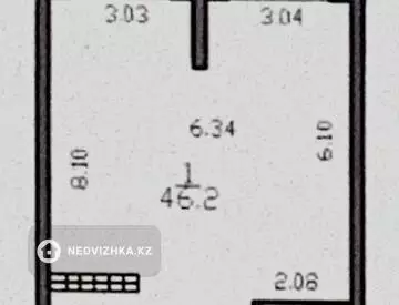 1-комнатная квартира, этаж 11 из 12, 47 м²