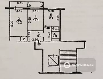 2-комнатная квартира, этаж 7 из 10, 54 м²
