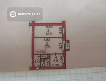 2-комнатная квартира, этаж 5 из 5, 45 м²