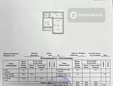 1-комнатная квартира, этаж 11 из 17, 45 м²