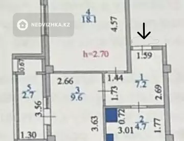 1-комнатная квартира, этаж 4 из 10, 42 м²