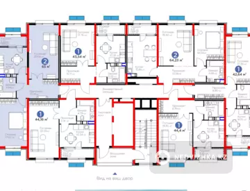 2-комнатная квартира, этаж 12 из 12, 65 м²