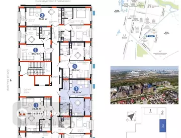 1-комнатная квартира, этаж 3 из 9, 39 м²