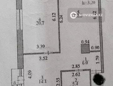 2-комнатная квартира, этаж 3 из 5, 70 м²