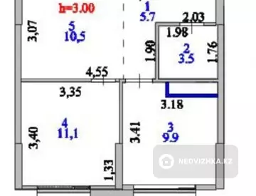 2-комнатная квартира, этаж 12 из 18, 42 м²