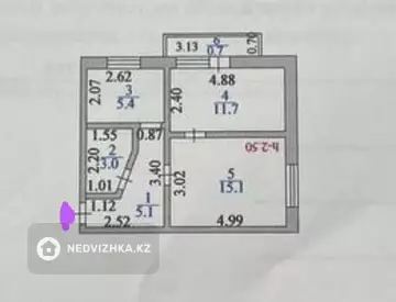 2-комнатная квартира, этаж 6 из 6, 41 м²