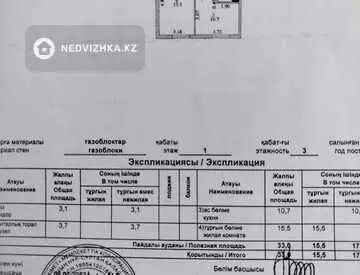 1-комнатная квартира, этаж 1 из 3, 33 м²