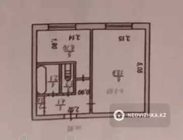 1-комнатная квартира, этаж 2 из 5, 30 м²