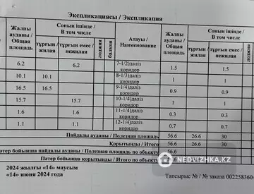 2-комнатная квартира, этаж 3 из 4, 57 м²