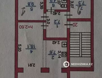 3-комнатная квартира, этаж 2 из 4, 65 м²