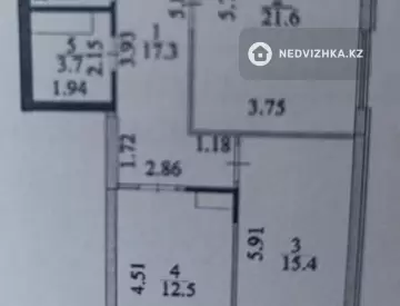 2-комнатная квартира, этаж 20 из 25, 75 м²