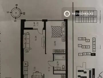 2-комнатная квартира, этаж 5 из 10, 50 м²