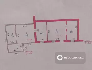 3-комнатная часть дома, 5 соток, 76 м²