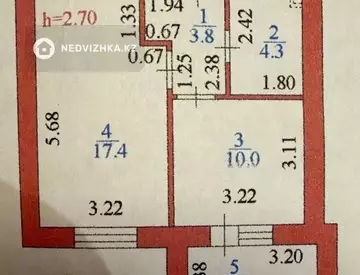 1-комнатная квартира, этаж 7 из 10, 38 м²