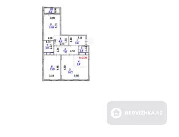 3-комнатная квартира, этаж 8 из 9, 74 м²