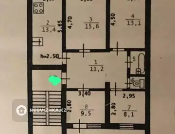4-комнатная квартира, этаж 5 из 5, 76 м²