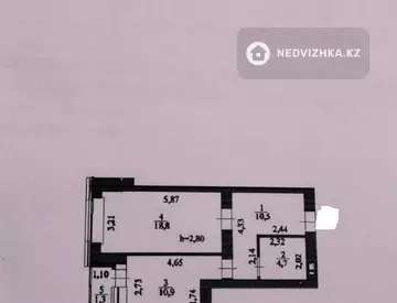 1-комнатная квартира, этаж 9 из 9, 46 м²