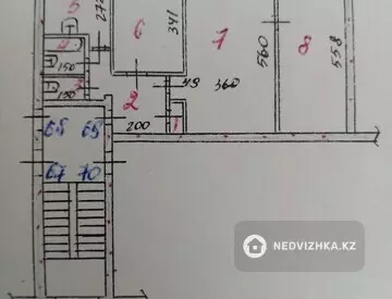 3-комнатная квартира, этаж 3 из 5, 55 м²
