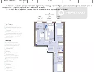 3-комнатная квартира, этаж 9 из 10, 78 м²