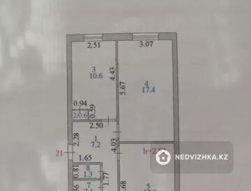 3-комнатная квартира, этаж 1 из 1, 62 м²