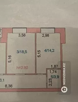 2-комнатная квартира, этаж 8 из 10, 64 м²