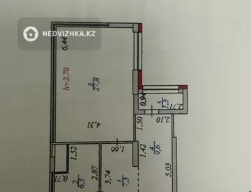 1-комнатная квартира, этаж 19 из 19, 54 м²