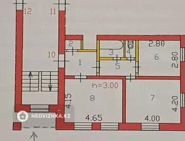 2-комнатная квартира, этаж 2 из 2, 60 м²