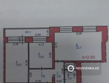 2-комнатная квартира, этаж 10 из 10, 65 м²