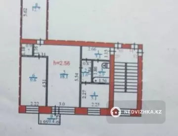 3-комнатная квартира, этаж 5 из 5, 55 м²