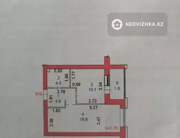 1-комнатная квартира, этаж 3 из 10, 40 м²