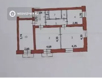 3-комнатная квартира, этаж 3 из 3, 78 м²
