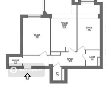 3-комнатная квартира, этаж 5 из 10, 84 м²