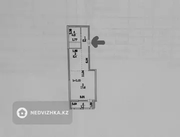1-комнатная квартира, этаж 17 из 24, 36 м²