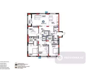 5-комнатная квартира, этаж 3 из 9, 166 м²