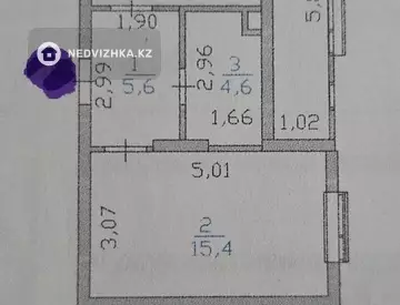 1-комнатная квартира, этаж 1 из 12, 40 м²