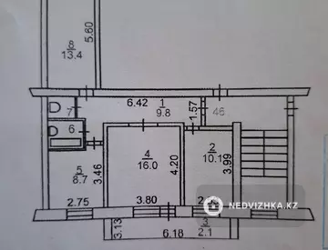 3-комнатная квартира, этаж 4 из 6, 64 м²