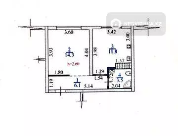 1-комнатная квартира, этаж 3 из 6, 36 м²