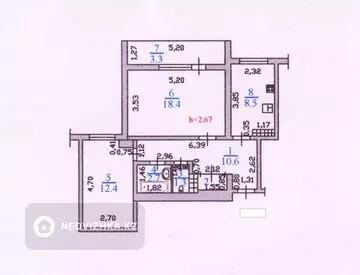2-комнатная квартира, этаж 10 из 12, 58 м²