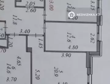 3-комнатная квартира, этаж 22 из 35, 82 м²