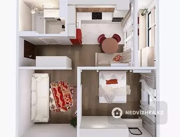 2-комнатная квартира, этаж 9 из 9, 48 м²