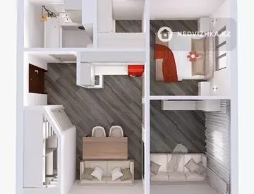 2-комнатная квартира, этаж 9 из 9, 48 м²