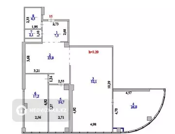 4-комнатная квартира, этаж 2 из 16, 147 м²