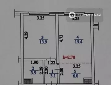 2-комнатная квартира, этаж 2 из 10, 43 м²