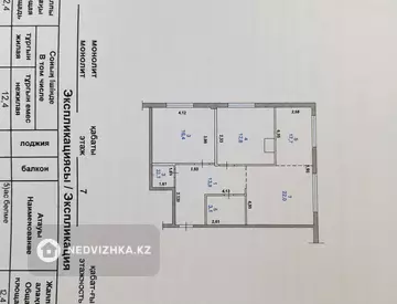 3-комнатная квартира, этаж 7 из 9, 78 м²