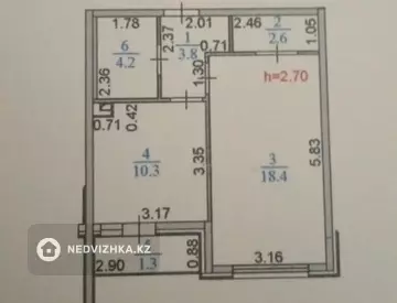 1-комнатная квартира, этаж 1 из 9, 41 м²