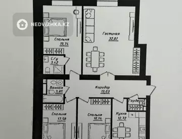 4-комнатная квартира, этаж 7 из 9, 125 м²