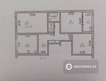 3-комнатная квартира, этаж 9 из 9, 75 м²